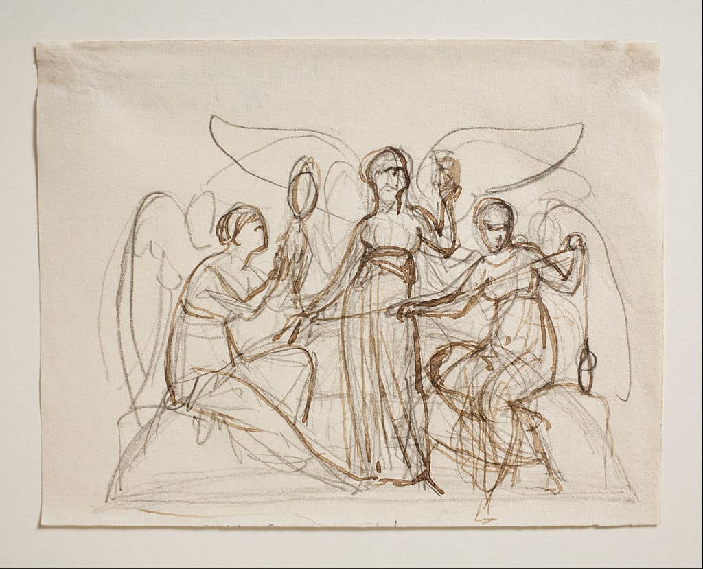 Drawing of The Fates by Bertel Thorvaldsen