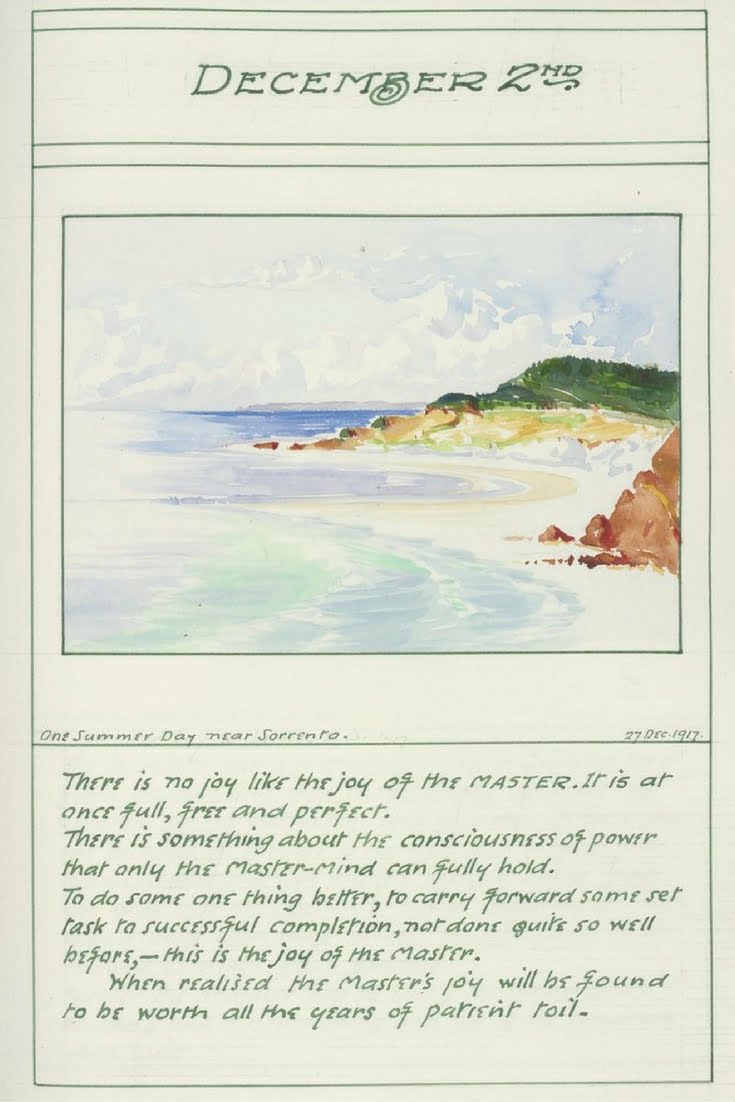 Watercolour painting near Sorrento beach and reflection on the Master's joy by Robert J. Haddon